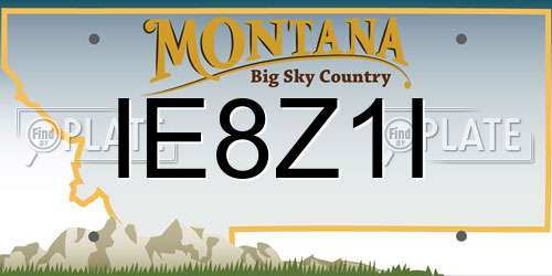 IE8Z1I Montana License Plate