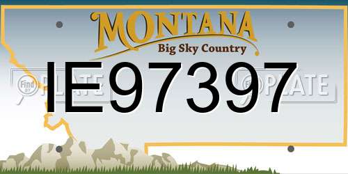 IE97397 Montana License Plate