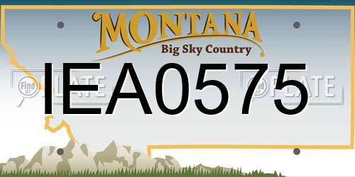 IEA0575 Montana License Plate