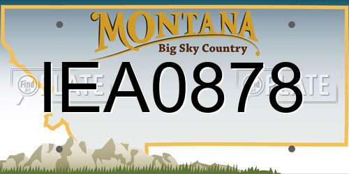 IEA0878 Montana License Plate