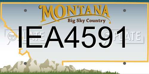 IEA4591 Montana License Plate