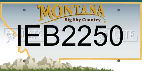IEB2250 Montana License Plate