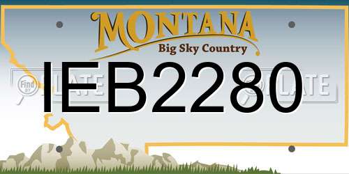IEB2280 Montana License Plate