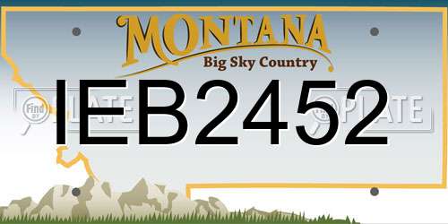 IEB2452 Montana License Plate