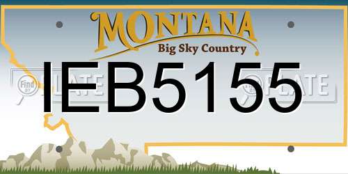 IEB5155 Montana License Plate