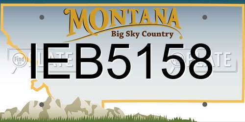 IEB5158 Montana License Plate