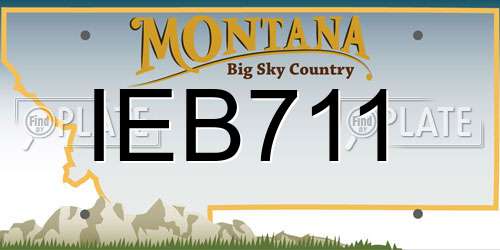 IEB711 Montana License Plate