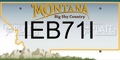 IEB71I Montana License Plate