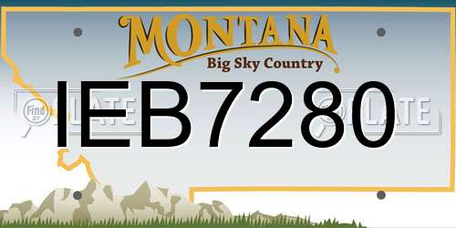 IEB7280 Montana License Plate