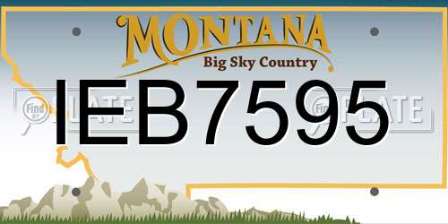 IEB7595 Montana License Plate