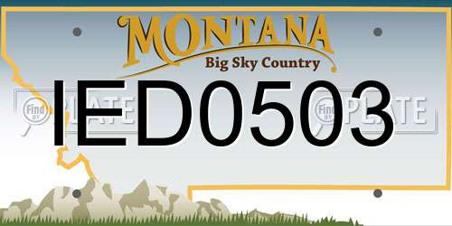 IED0503 Montana License Plate