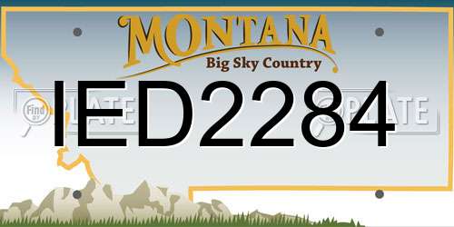 IED2284 Montana License Plate