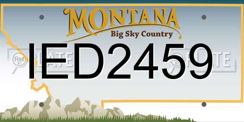 IED2459 Montana License Plate