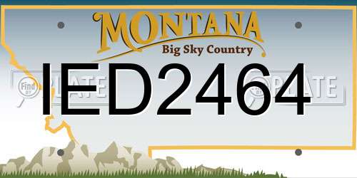 IED2464 Montana License Plate