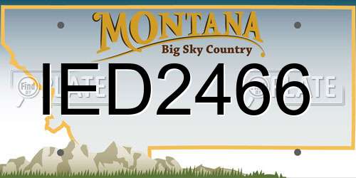 IED2466 Montana License Plate