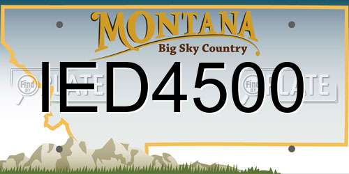 IED4500 Montana License Plate
