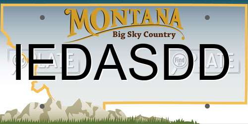 IEDASDD Montana License Plate