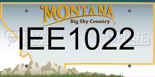 IEE1022 Montana License Plate