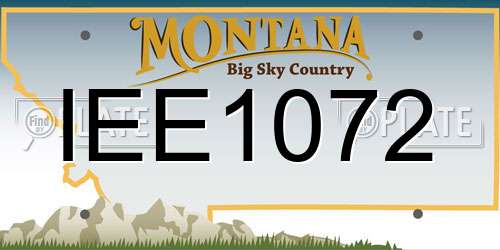 IEE1072 Montana License Plate