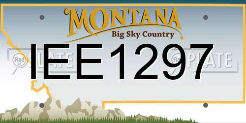 IEE1297 Montana License Plate