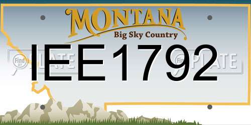 IEE1792 Montana License Plate