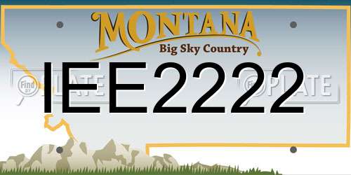 IEE2222 Montana License Plate