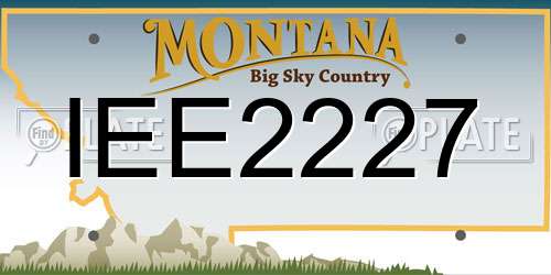 IEE2227 Montana License Plate