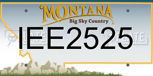 IEE2525 Montana License Plate
