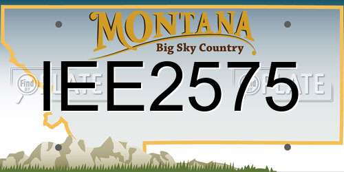 IEE2575 Montana License Plate