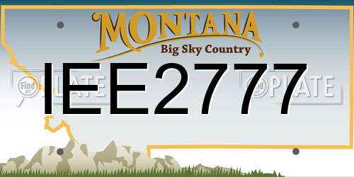 IEE2777 Montana License Plate