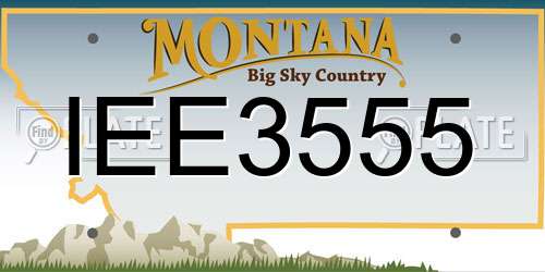 IEE3555 Montana License Plate