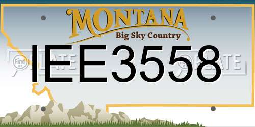 IEE3558 Montana License Plate