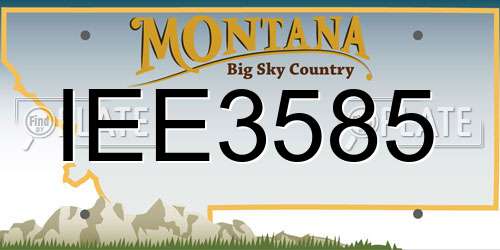 IEE3585 Montana License Plate