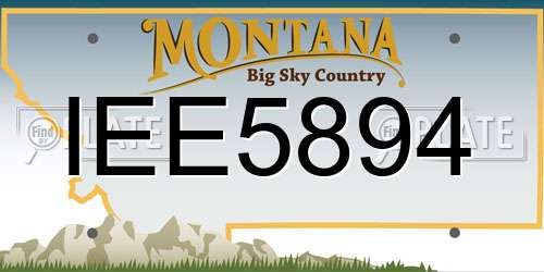 IEE5894 Montana License Plate