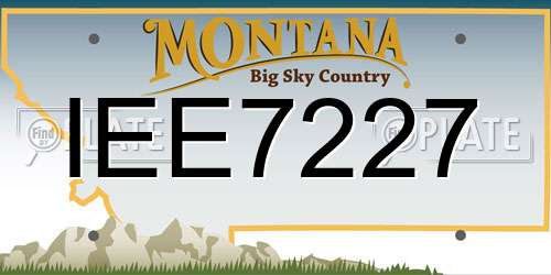 IEE7227 Montana License Plate