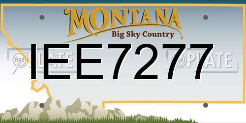 IEE7277 Montana License Plate