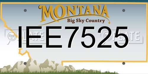 IEE7525 Montana License Plate