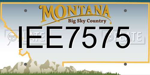 IEE7575 Montana License Plate