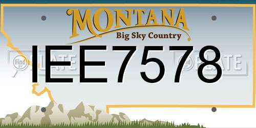 IEE7578 Montana License Plate