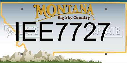 IEE7727 Montana License Plate