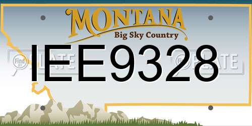 IEE9328 Montana License Plate