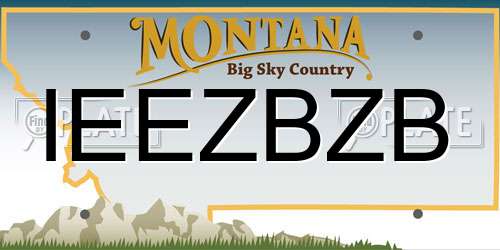 IEEZBZB Montana License Plate