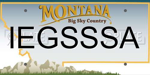 IEGSSSA Montana License Plate