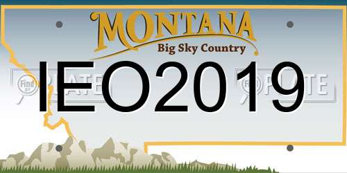 IEO2019 Montana License Plate