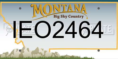 IEO2464 Montana License Plate
