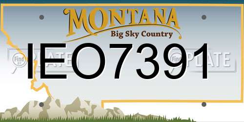 IEO7391 Montana License Plate