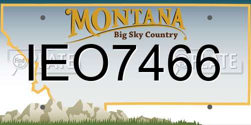 IEO7466 Montana License Plate