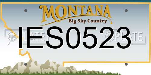 IES0523 Montana License Plate