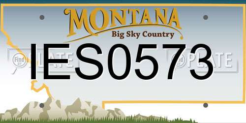 IES0573 Montana License Plate