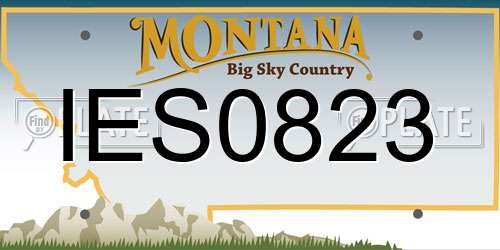 IES0823 Montana License Plate